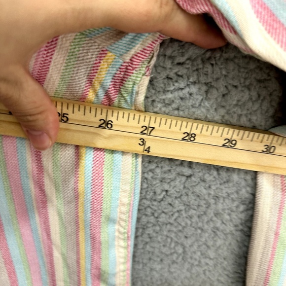 Torrid Button Shirt Women 2‎ Pastel Rainbow Stripe Soft Girl Y2K Preppy Casual - Picture 4 of 7